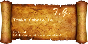 Tomka Gabriella névjegykártya