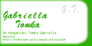 gabriella tomka business card